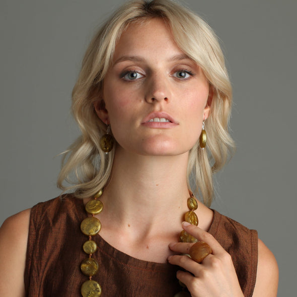 'Luna' Medium Earrings - Polka Luka Resin Jewellery