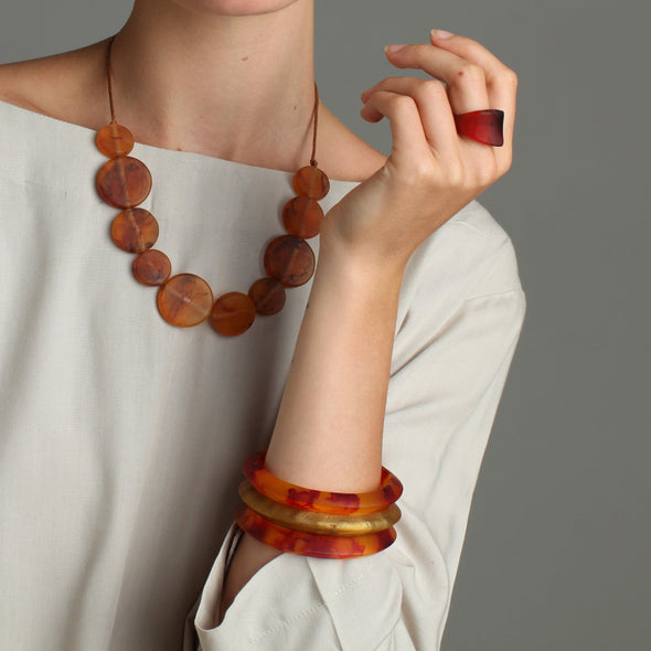 'Luna' Single Resin Bangle - Polka Luka Resin Jewellery