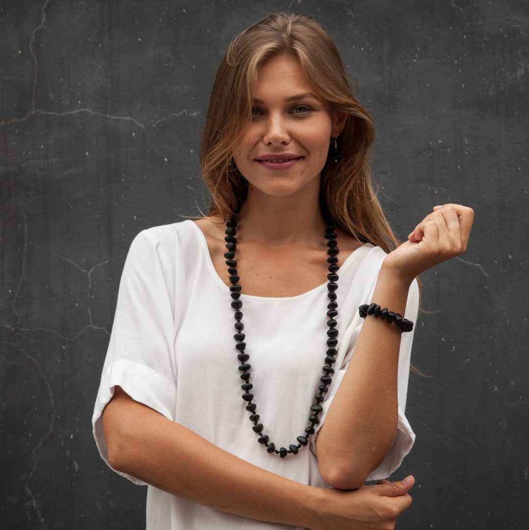 'Mujo' Long Resin Necklace - Polka Luka Resin Jewellery