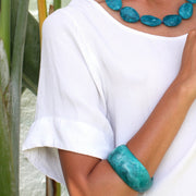 Island Resin Bangle - Polka Luka Resin Jewellery