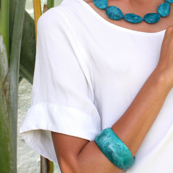 Island Resin Bangle - Polka Luka Resin Jewellery