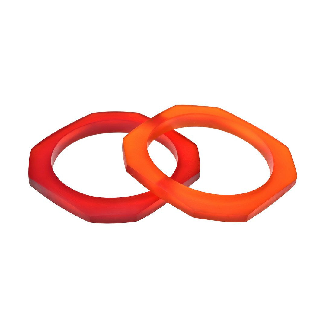 'Harlem' Resin Double Bangle Set - Polka Luka Resin Jewellery