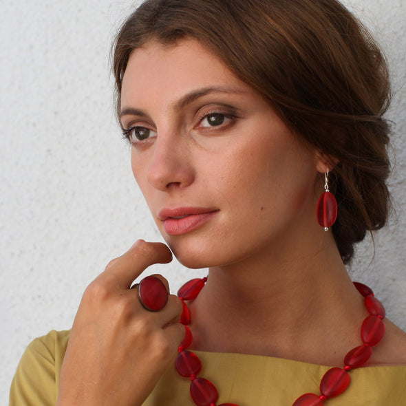Island Resin Earring - Polka Luka Resin Jewellery