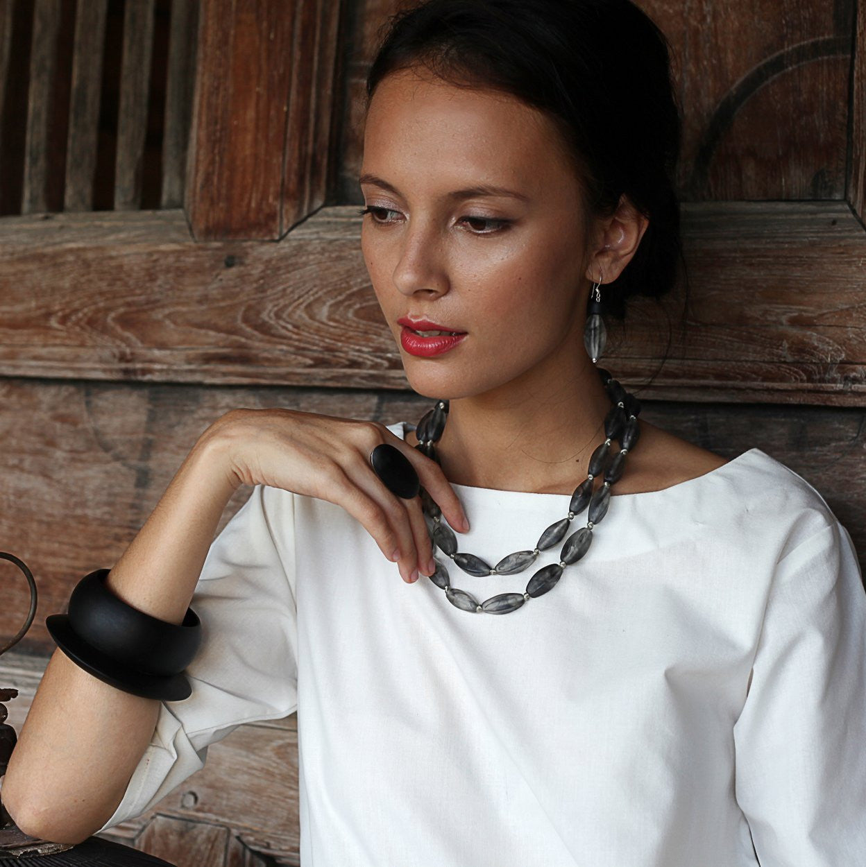 'Prabang' Resin Earrings - Polka Luka Resin Jewellery