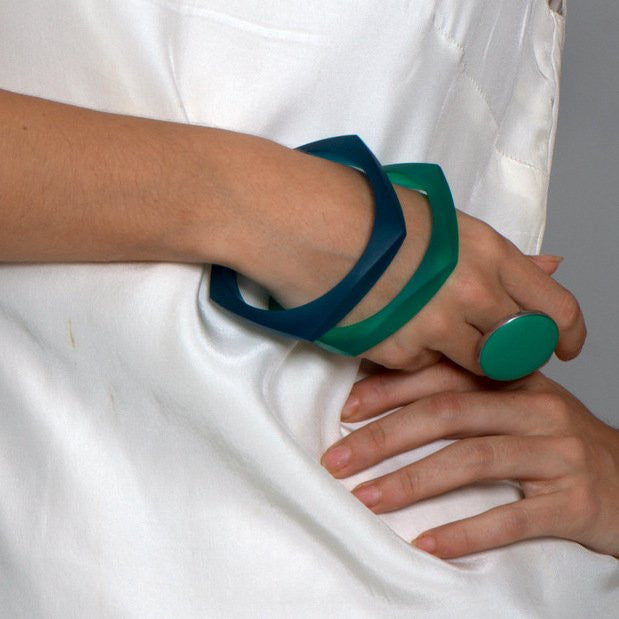 Tribeca Double Bangle Set - Polka Luka Resin Jewellery
