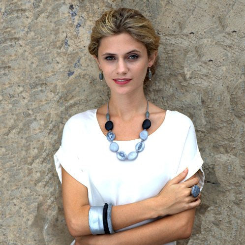 'Metropolis' Short Resin Necklace - Polka Luka Resin Jewellery