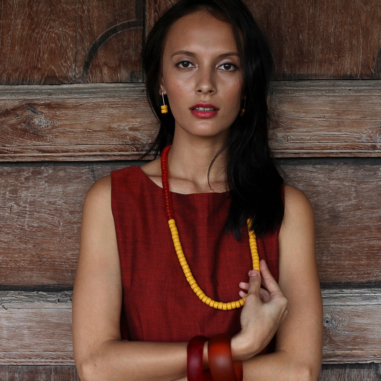 'Sapa' Long Resin Necklace - Polka Luka Resin Jewellery