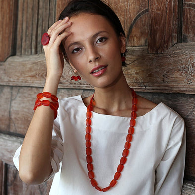 'Hanoi' Resin Necklace - Polka Luka Resin Jewellery