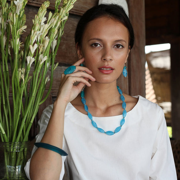 'Angkor' Resin Necklace - Polka Luka Resin Jewellery