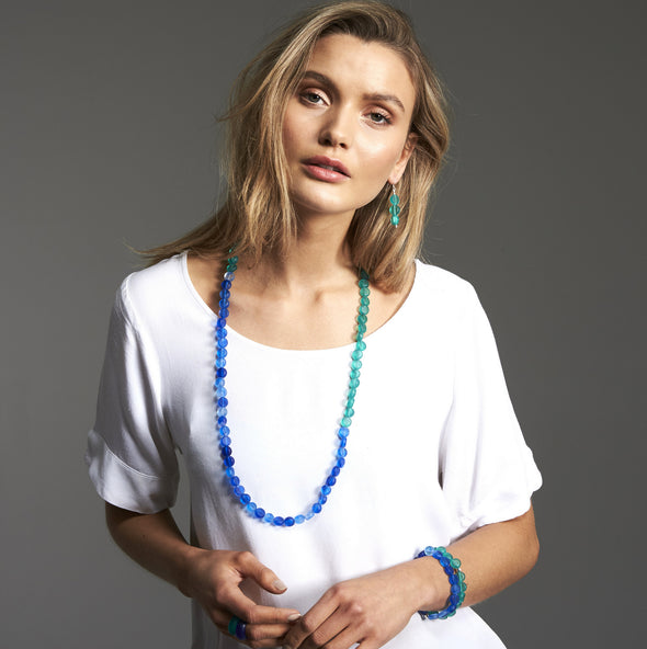 Silk Road Long Combination Necklace - Polka Luka Resin Jewellery