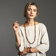 Silk Road Long Combination Necklace - Polka Luka Resin Jewellery