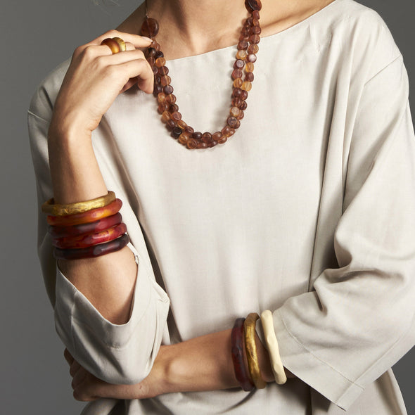 Silk Road Single Resin Bangle - Polka Luka Resin Jewellery