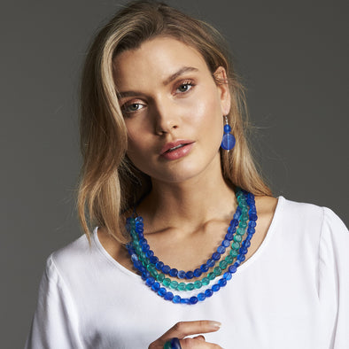 Silk Road Short Triple Necklace - Polka Luka Resin Jewellery