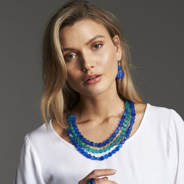 Silk Road Short Triple Necklace - Polka Luka Resin Jewellery