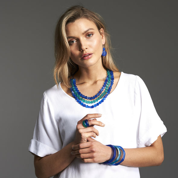 Silk Road Short Triple Necklace - Polka Luka Resin Jewellery