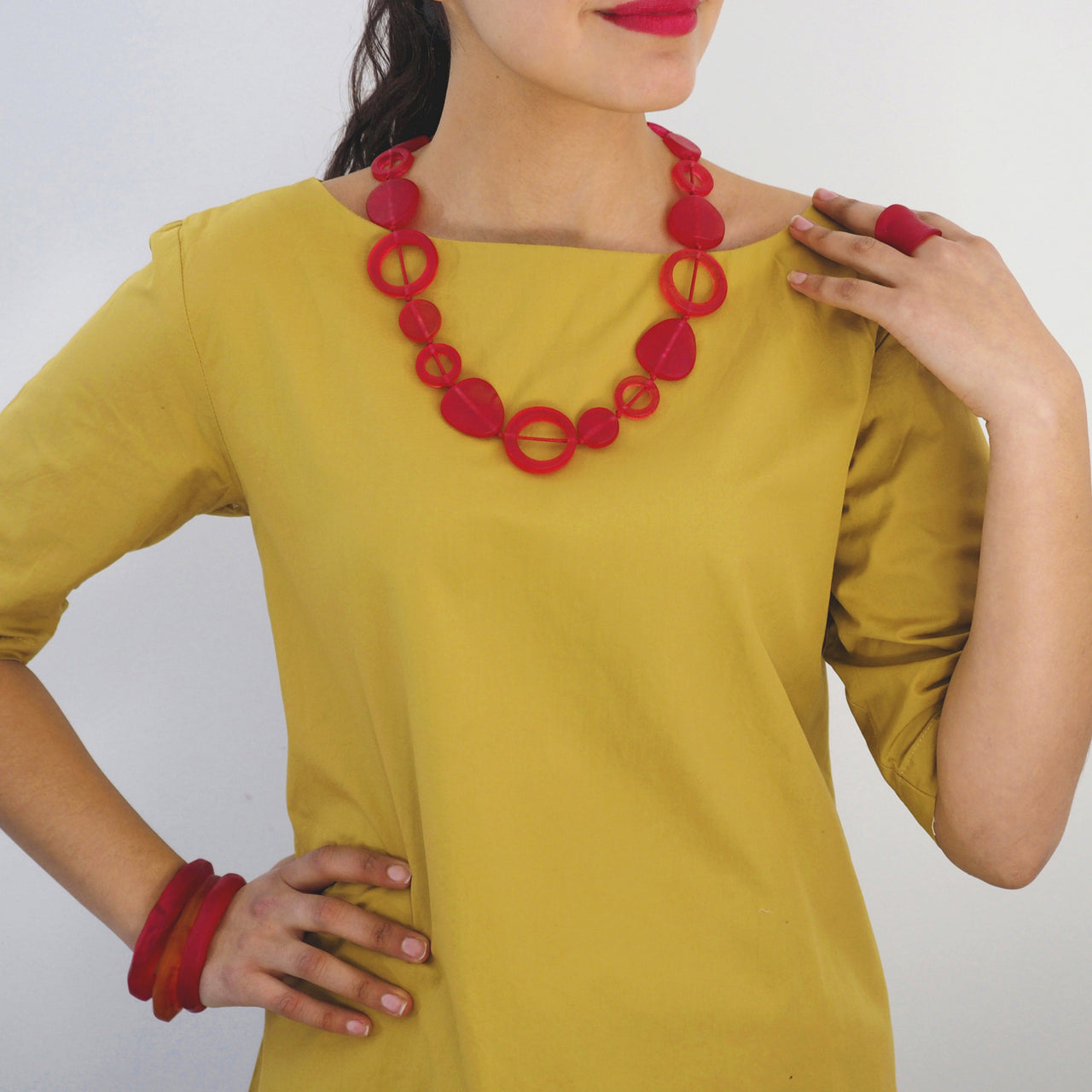 Tangier Short Resin Necklace - Polka Luka Resin Jewellery