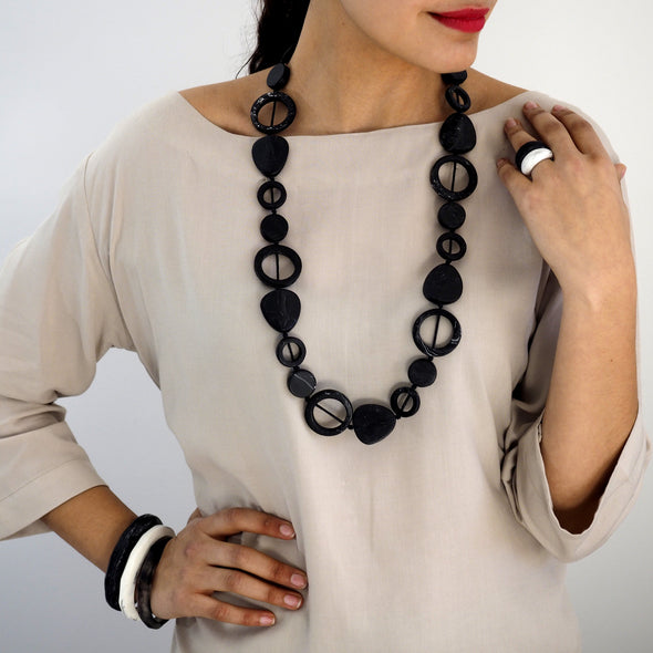 Tangier Long Resin Necklace - Polka Luka Resin Jewellery