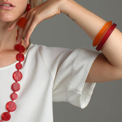 'The Planets' Double Resin Bangle - Polka Luka Resin Jewellery