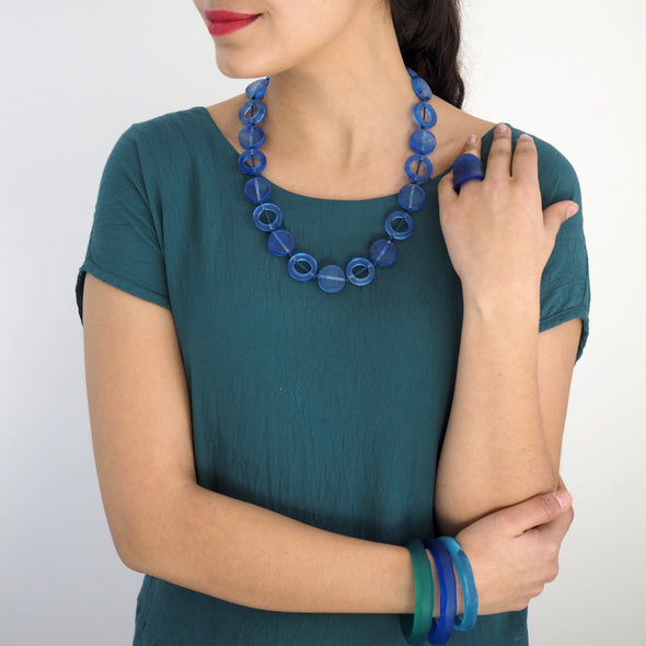 The Traveller Triple Bangle Set - Polka Luka Resin Jewellery