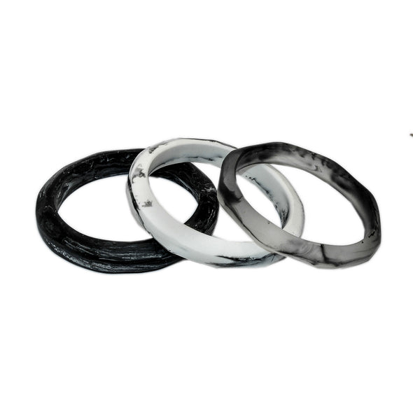The Traveller Triple Bangle Set - Polka Luka Resin Jewellery