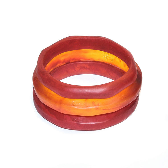 The Traveller Triple Bangle Set - Polka Luka Resin Jewellery