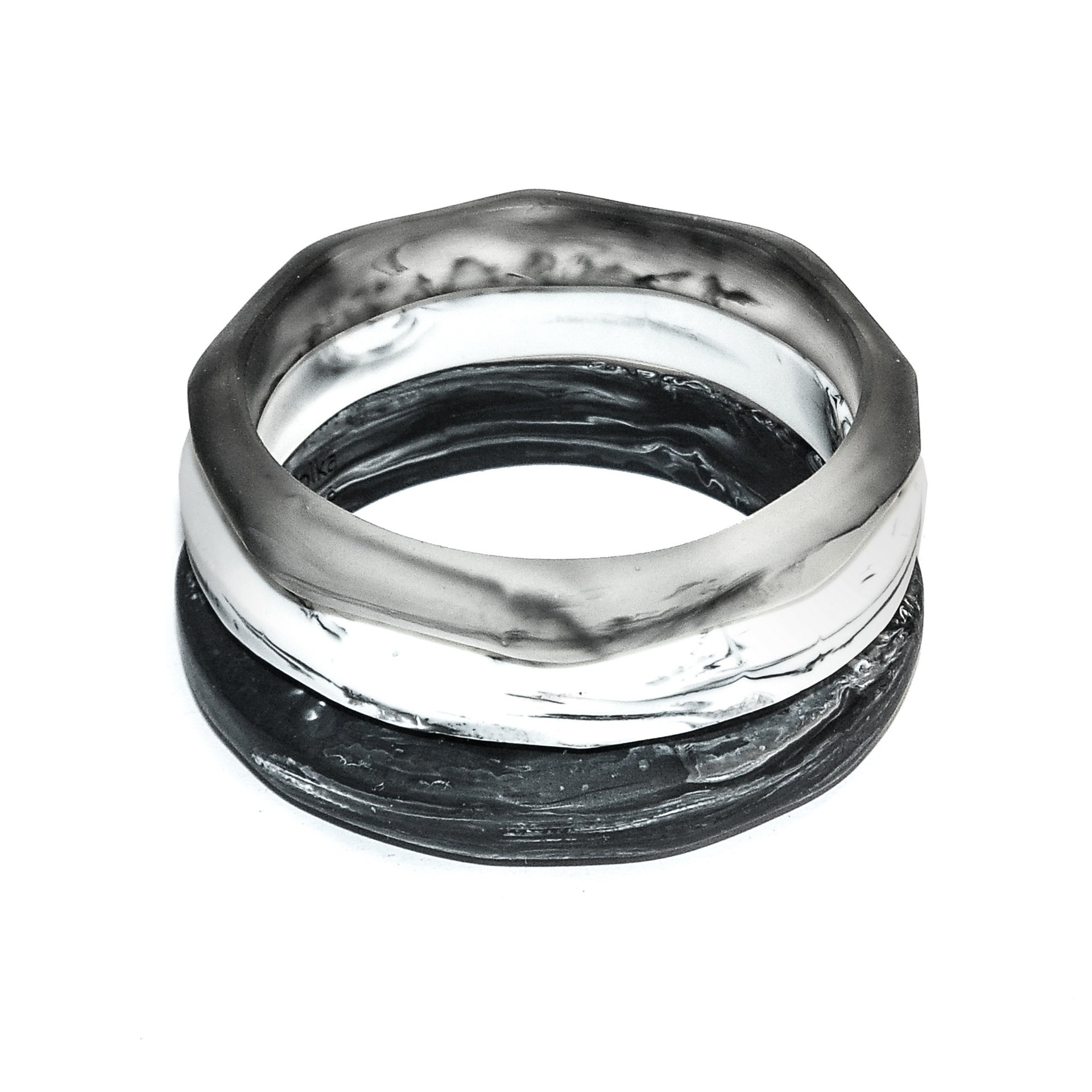 The Traveller Triple Bangle Set - Polka Luka Resin Jewellery
