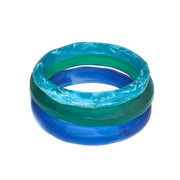 The Traveller Triple Bangle Set - Polka Luka Resin Jewellery