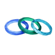 The Traveller Triple Bangle Set - Polka Luka Resin Jewellery