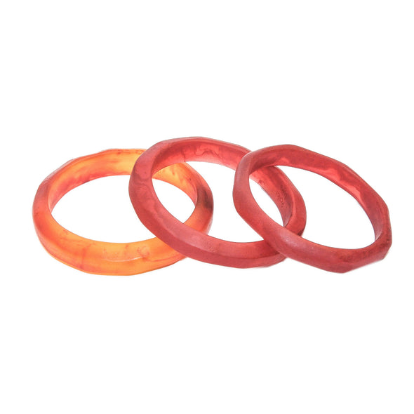The Traveller Triple Bangle Set - Polka Luka Resin Jewellery