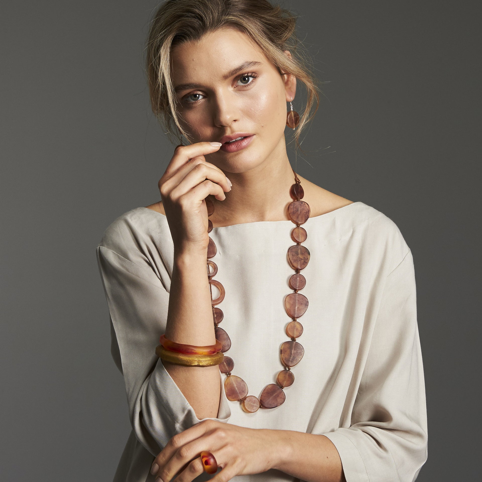 Wanderlust Double Bangle Set - Polka Luka Resin Jewellery