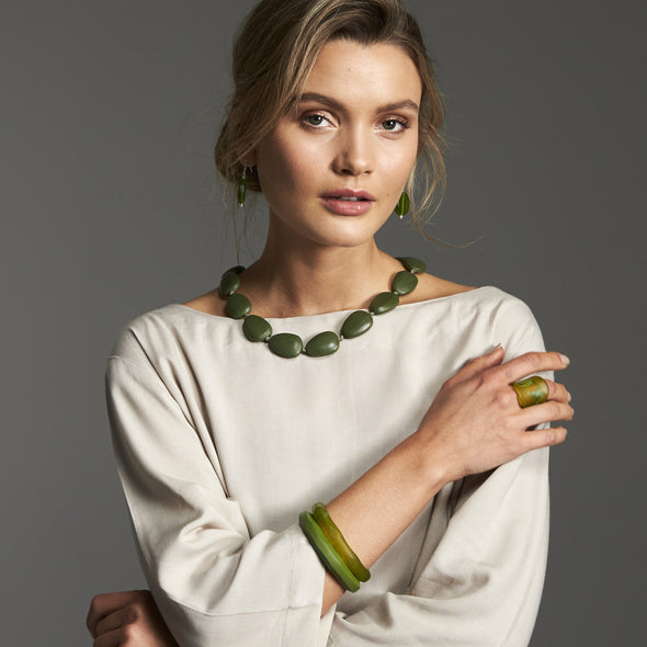 Wanderlust Double Bangle Set - Polka Luka Resin Jewellery