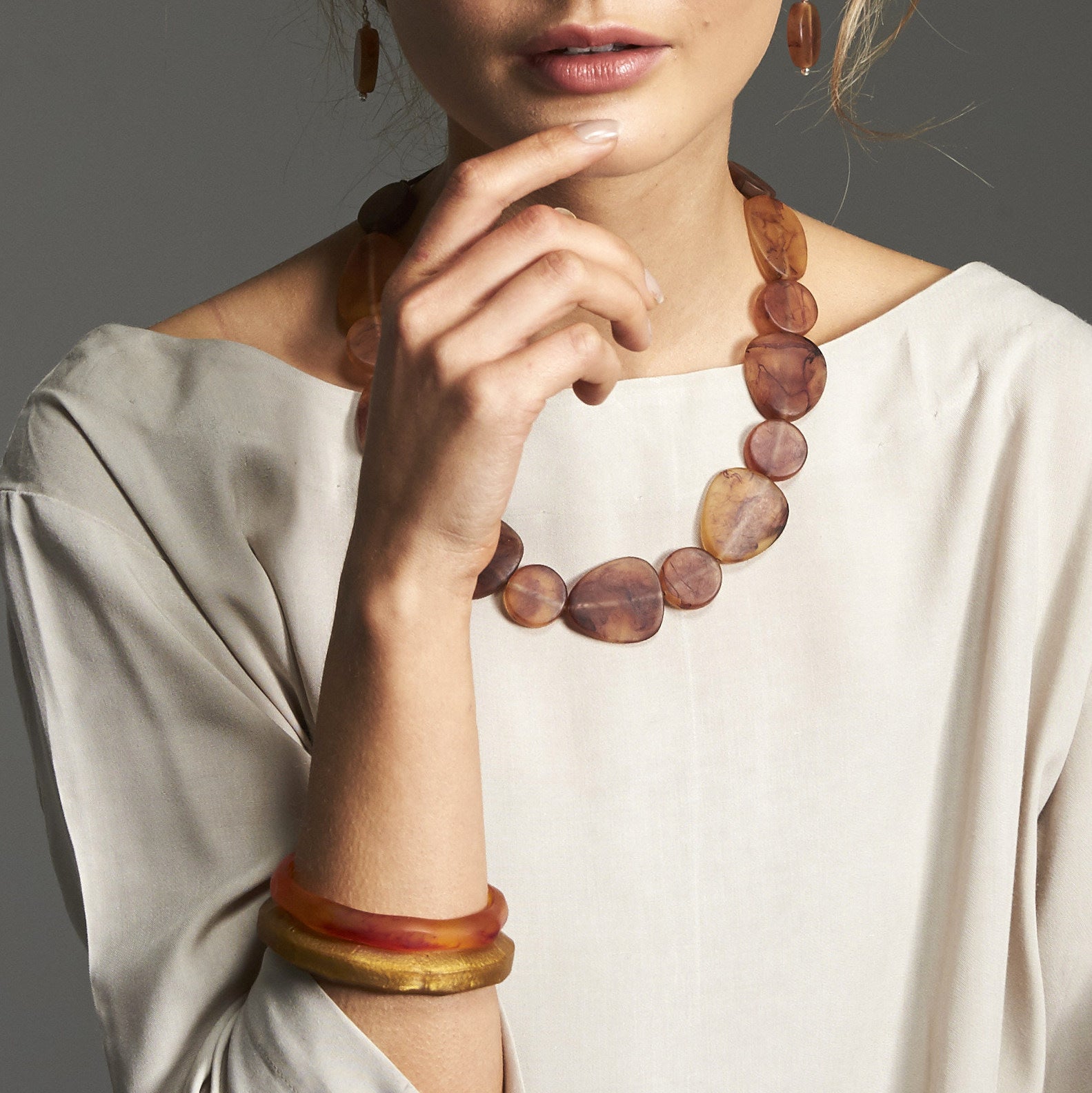 Wanderlust Double Bangle Set - Polka Luka Resin Jewellery