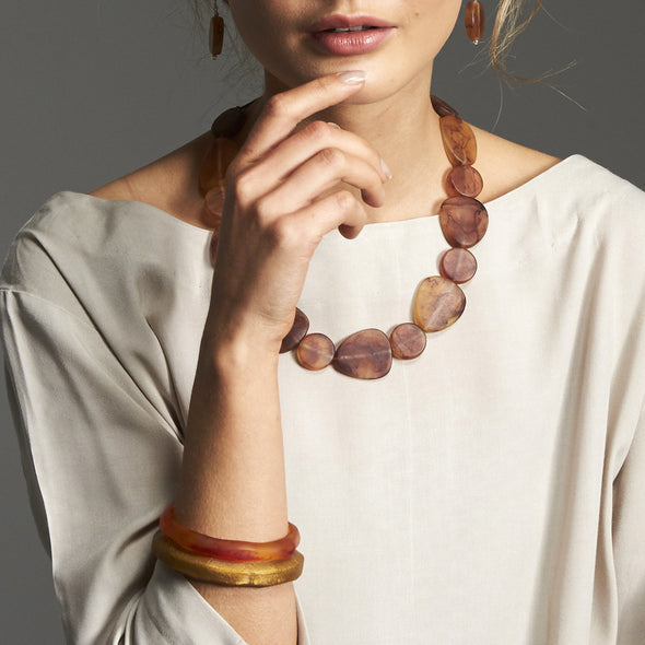 Wanderlust Double Bangle Set - Polka Luka Resin Jewellery