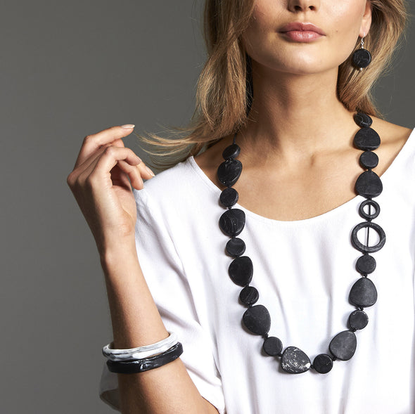 Wanderlust Double Bangle Set - Polka Luka Resin Jewellery
