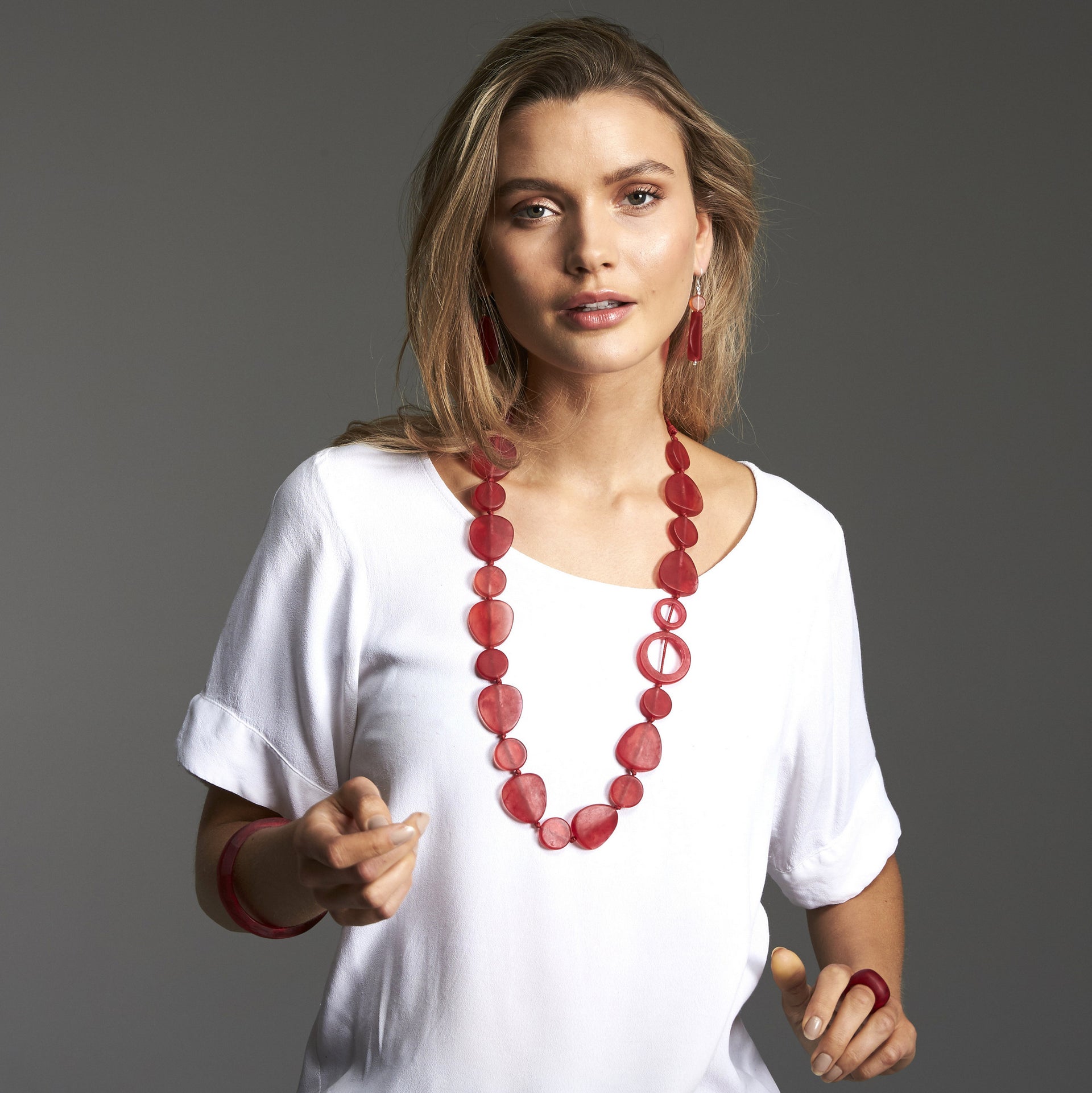 Wanderlust Long Resin Necklace - Polka Luka Resin Jewellery