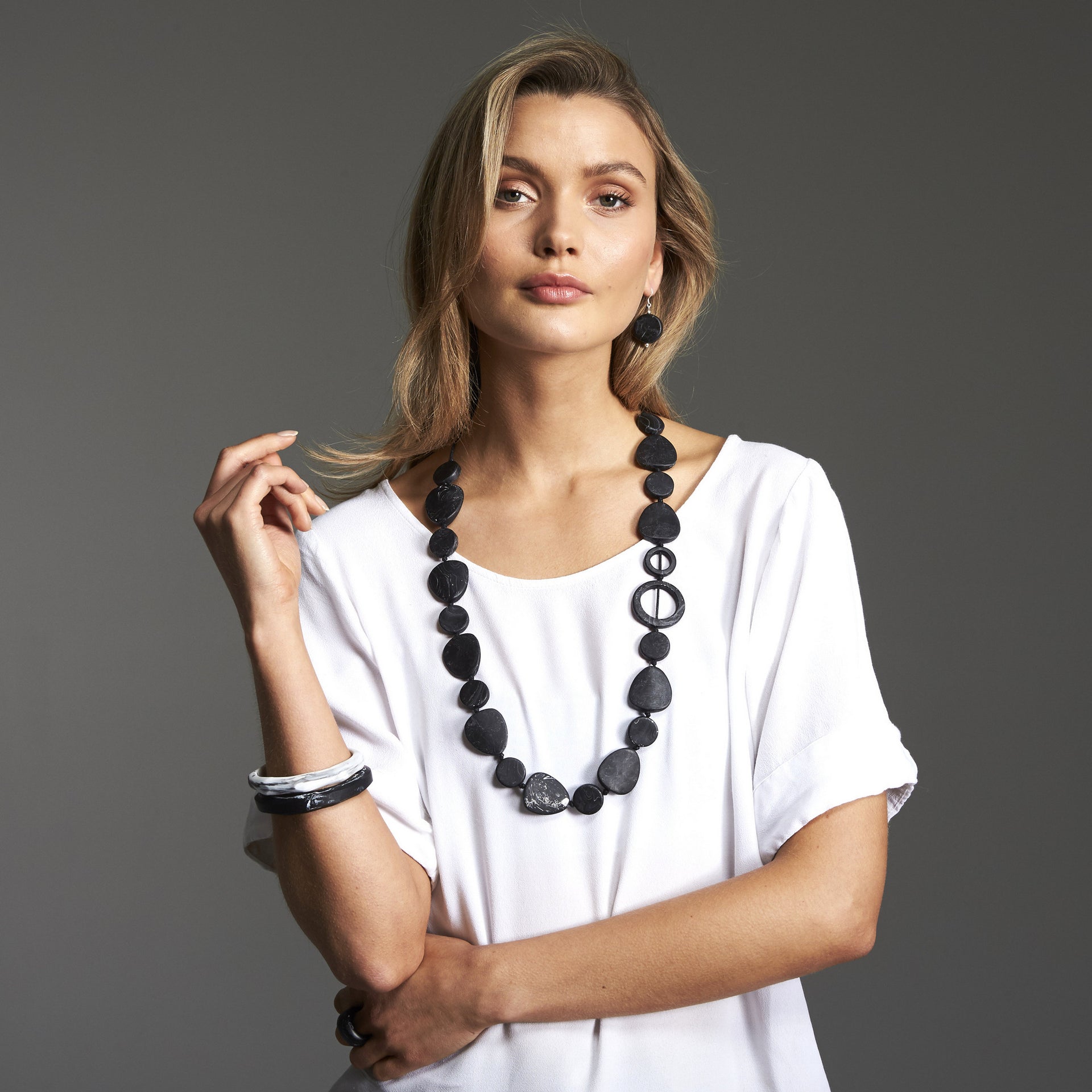 Wanderlust Long Resin Necklace - Polka Luka Resin Jewellery