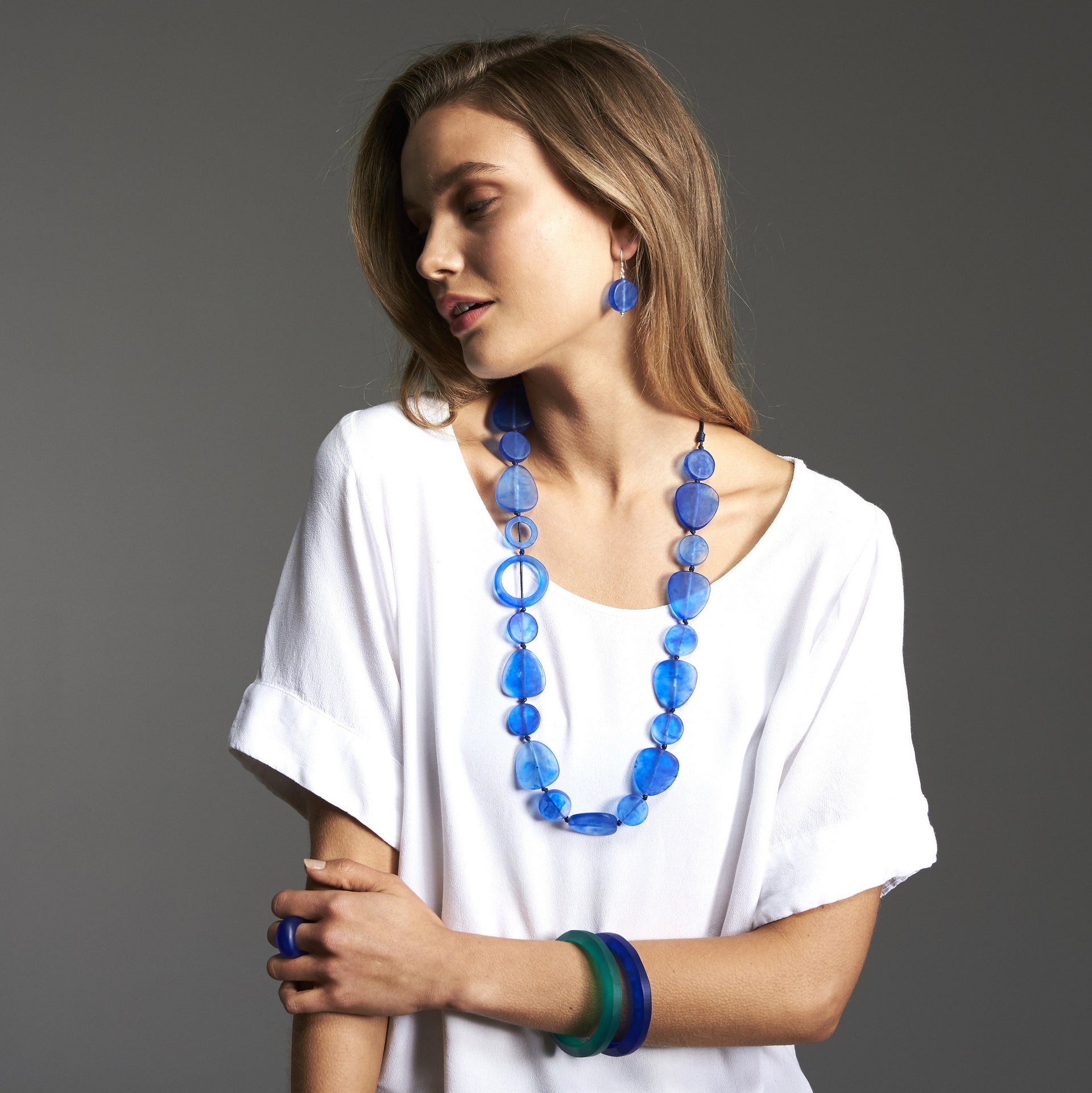 Wanderlust Long Resin Necklace - Polka Luka Resin Jewellery
