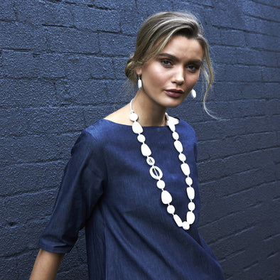 Wanderlust Long Resin Necklace - Polka Luka Resin Jewellery
