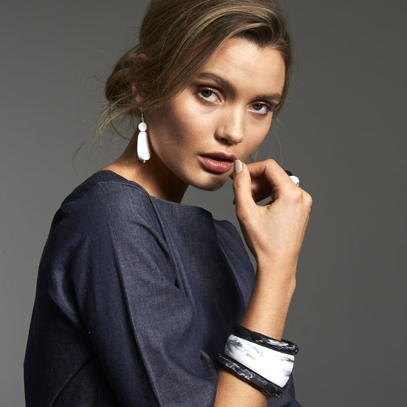 Wayfarer Earrings - Polka Luka Resin Jewellery