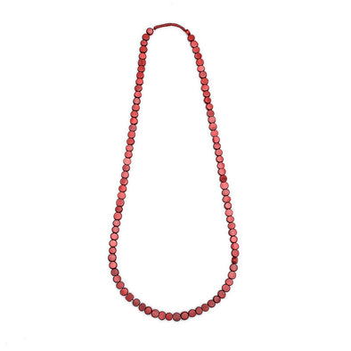 Edo Single Strand Wood Necklace - Polka Luka Resin Jewellery