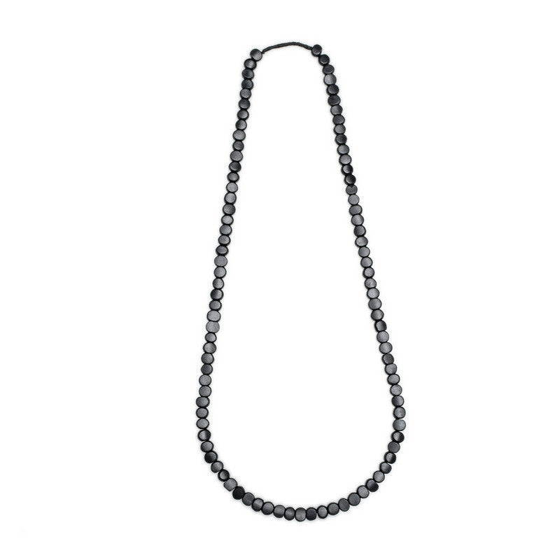 Edo Single Strand Wood Necklace - Polka Luka Resin Jewellery