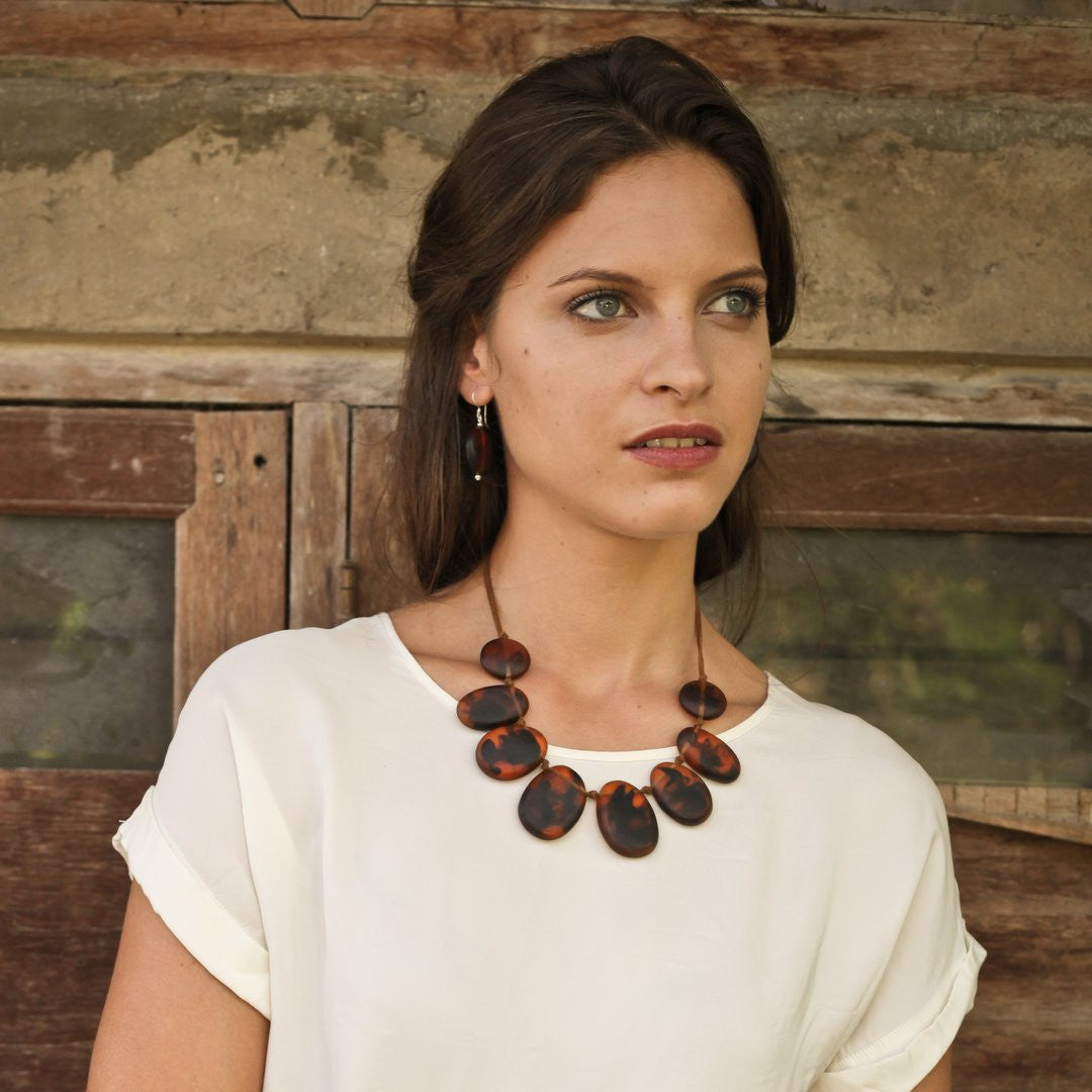 'Into the Waves' Necklace - Polka Luka Resin Jewellery
