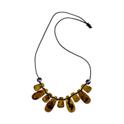 'In Bloom'- Adjustable Resin Pendant - Polka Luka Resin Jewellery