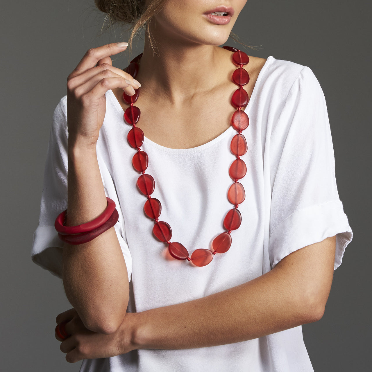 Kyoto Long Resin Necklace - Polka Luka Resin Jewellery