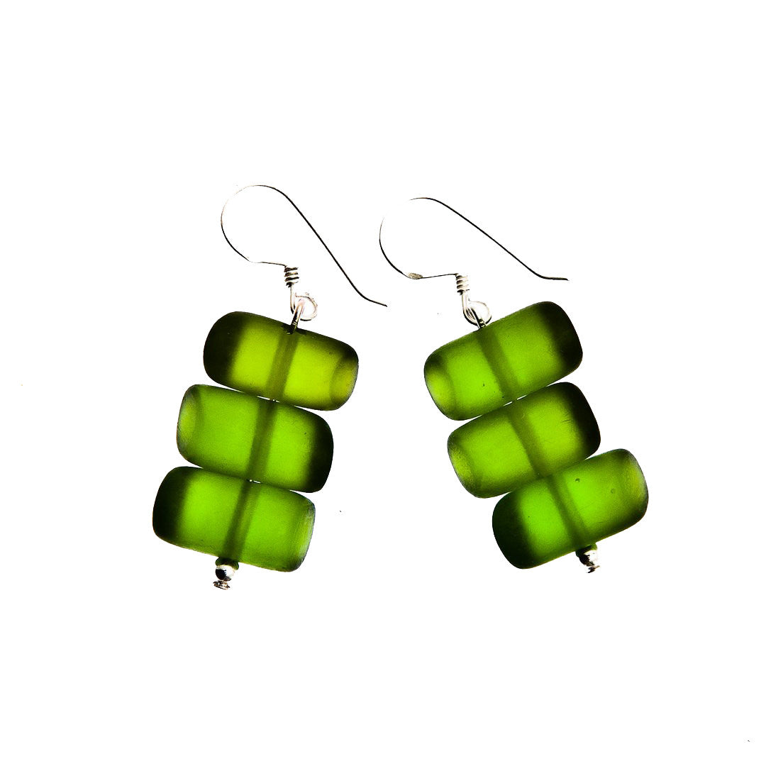 'Bamboo Forest' Resin Earrings - Polka Luka Resin Jewellery