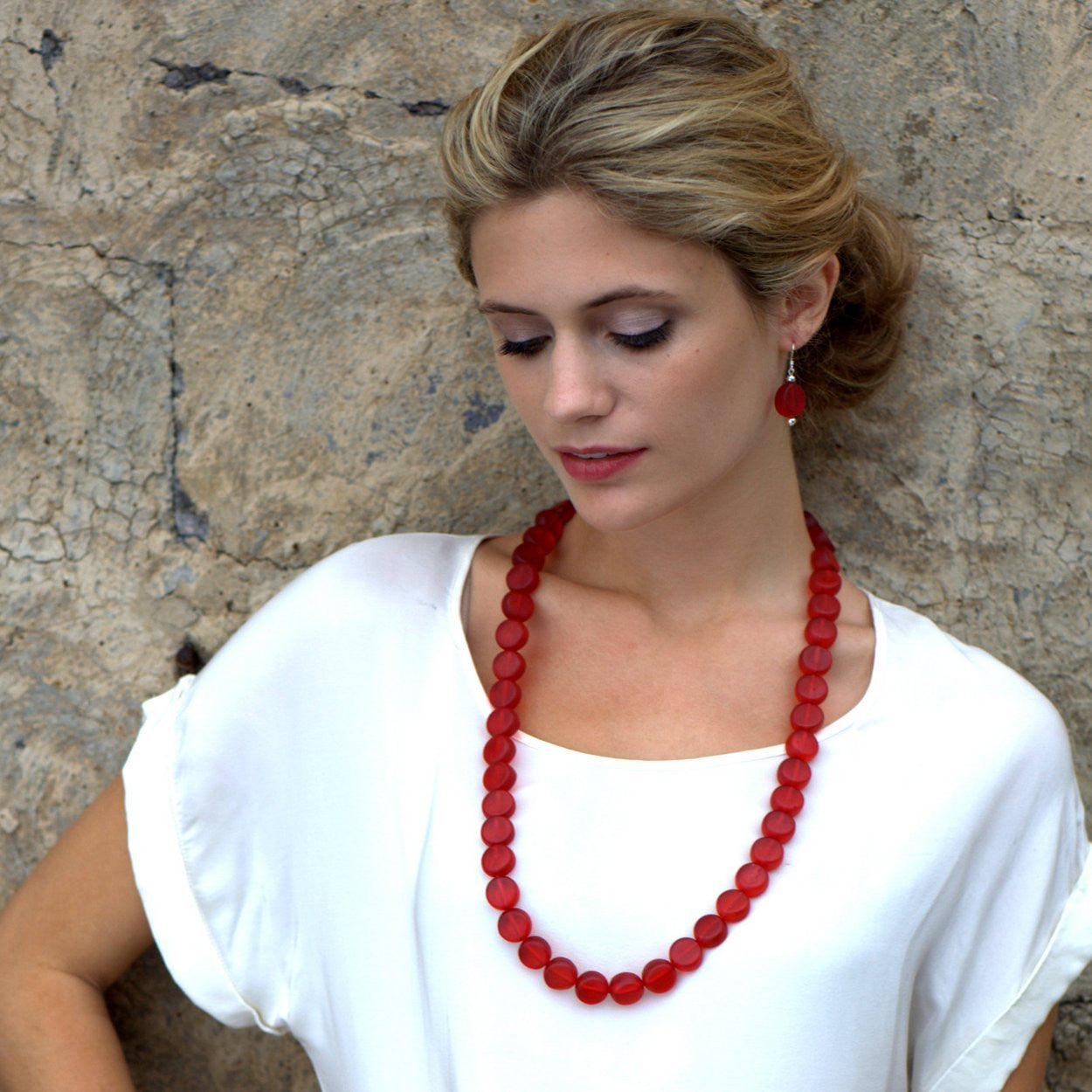 'Manhattan' Long Resin Necklace - Polka Luka Resin Jewellery
