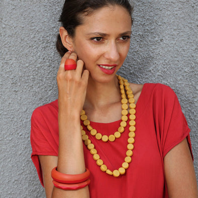 'Hinterland' Two Tone Bangle- 'TriBeCa' range - Polka Luka Resin Jewellery