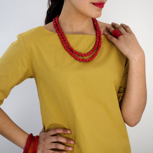 Silk Road Double Necklace - Polka Luka Resin Jewellery