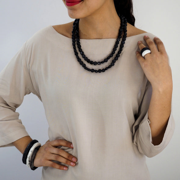 Silk Road Double Necklace - Polka Luka Resin Jewellery