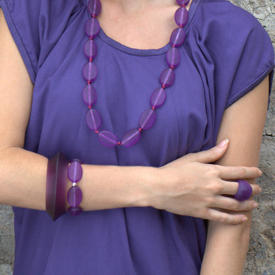 'Soho' Resin Stretch Bracelet - Polka Luka Resin Jewellery